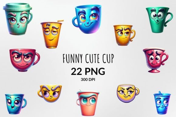 Cute Cup Illustrations: Watercolor Sublimation Review