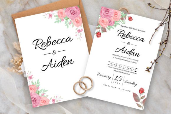 Elegant Watercolor Wedding Illustrations for Crafting