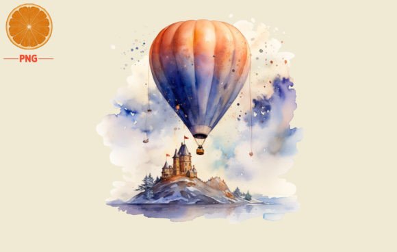 New Year's Balloon Watercolor Illustrations for Branding