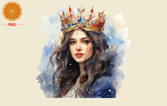 New Year s Crown Watercolor 3 Illustrations Review