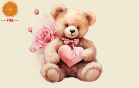 Valentine's Day Teddy Watercolor Illustrations Review