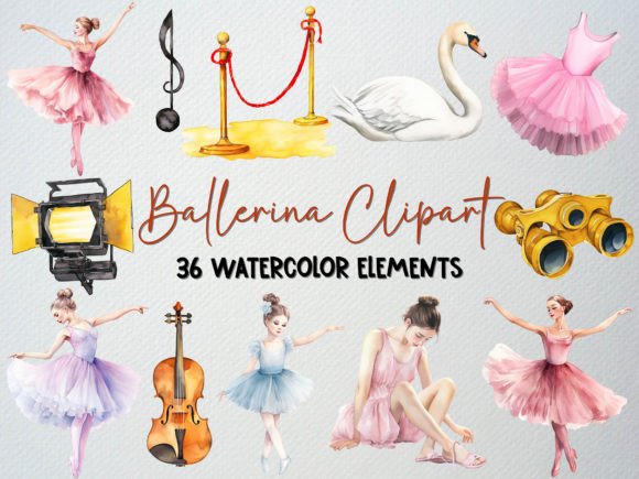 Watercolor Ballerina Clipart Set: Illustrations Review