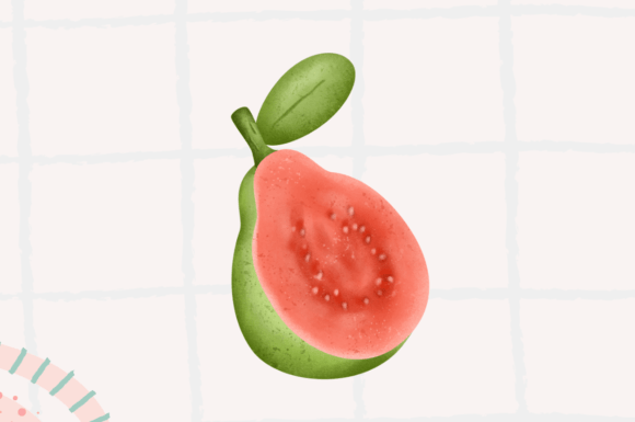 Watercolor Guava Sublimation Illustrations for Branding