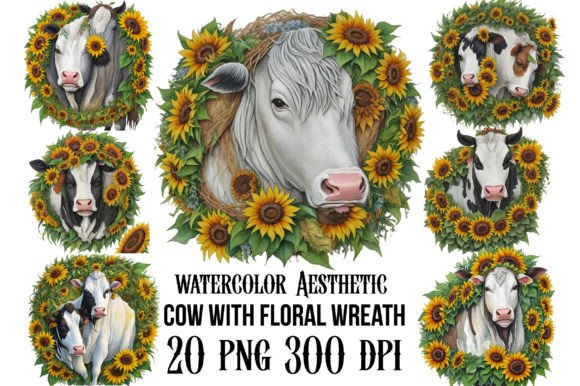 Watercolor Highland Cow Illustrations Review