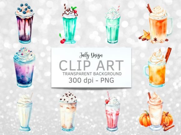 Watercolor Sweet Drinks Clip Art: Illustrations Review