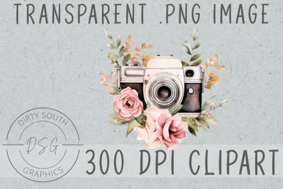 Watercolor Vintage Floral Camera Illustrations Review