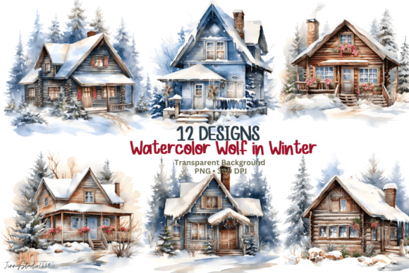 Watercolor Winter Cabin Clipart: An Embroidery Review