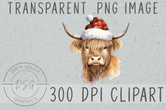 Watercolor Winter Highland Cow Illustrations Review