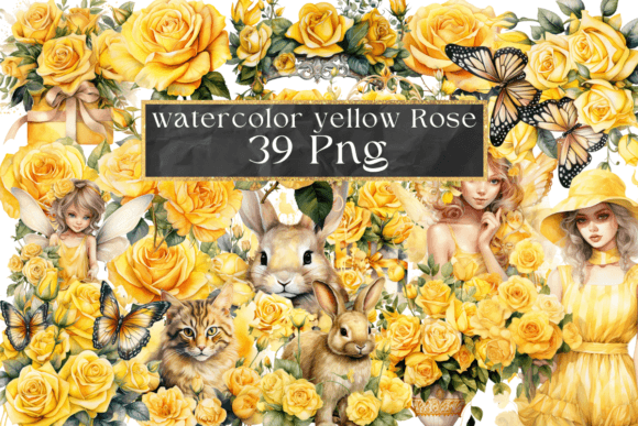 Watercolor Yellow Rose PNG Sublimation Review